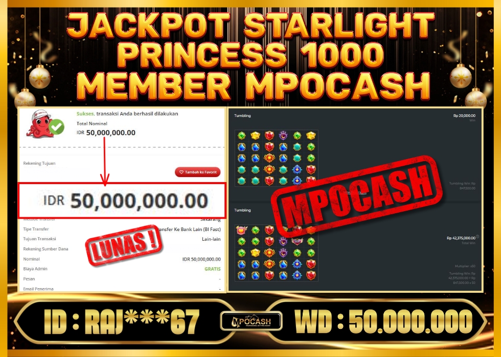 MPOCASH JACKPOT STARLIGHT PRINCESS 1000